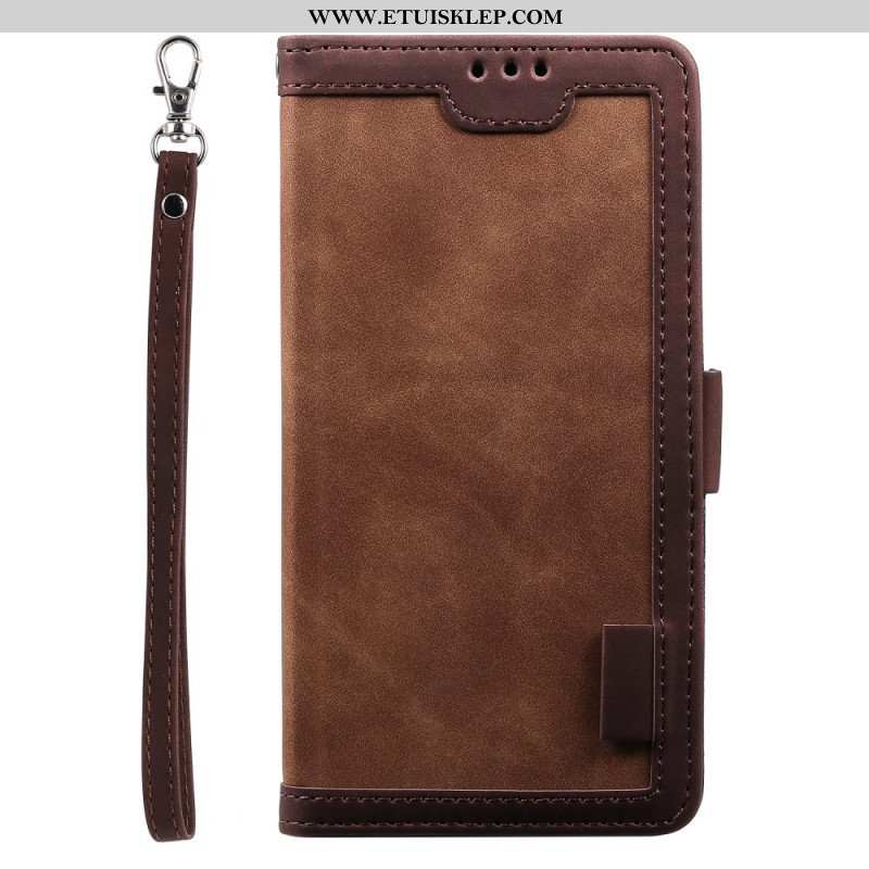 Etui Folio do iPhone 15 Styl Vintage